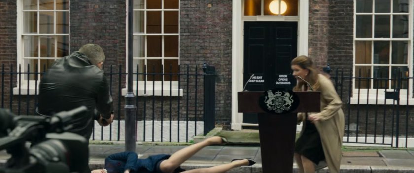 A gunman shoots the UK Prime Minister outside 10 Downing Street.