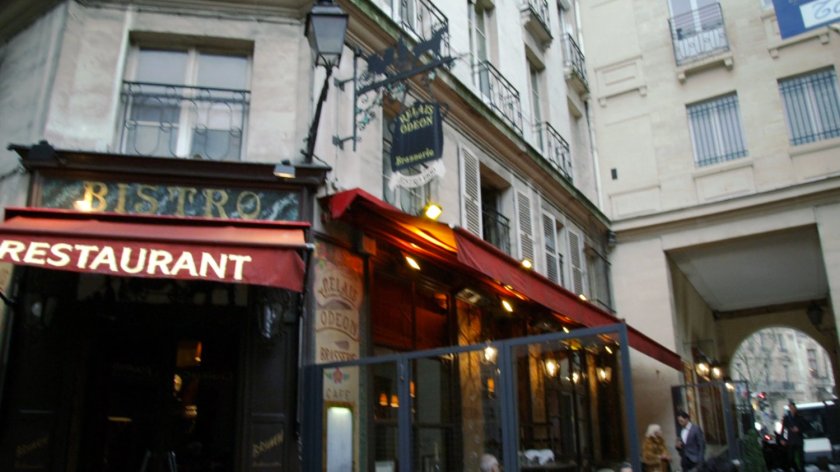Exterior French restaurant.