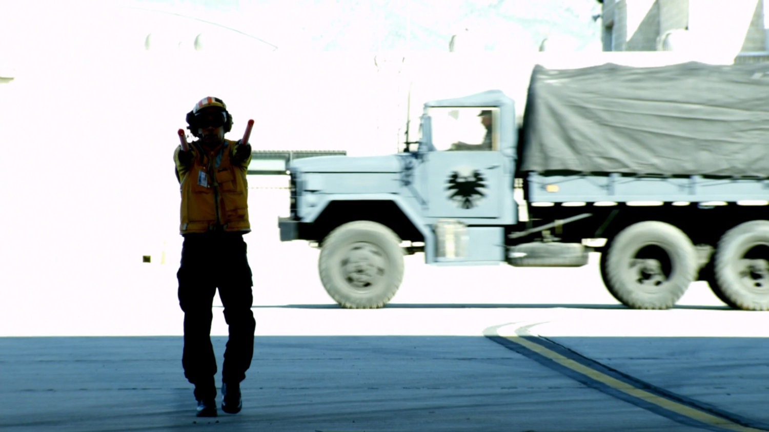 SHIELD vehicle and traffic marshal.