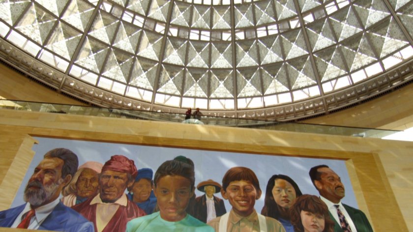 Interior of mural in Union Station.