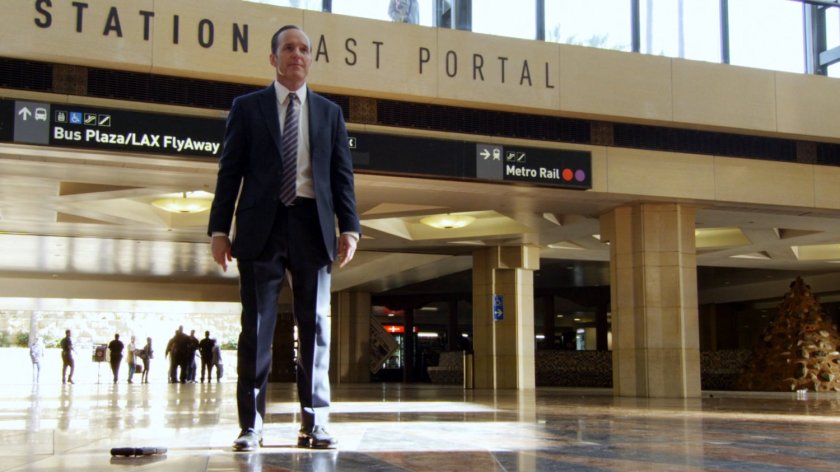Agent Coulson in Union Station East Portal.