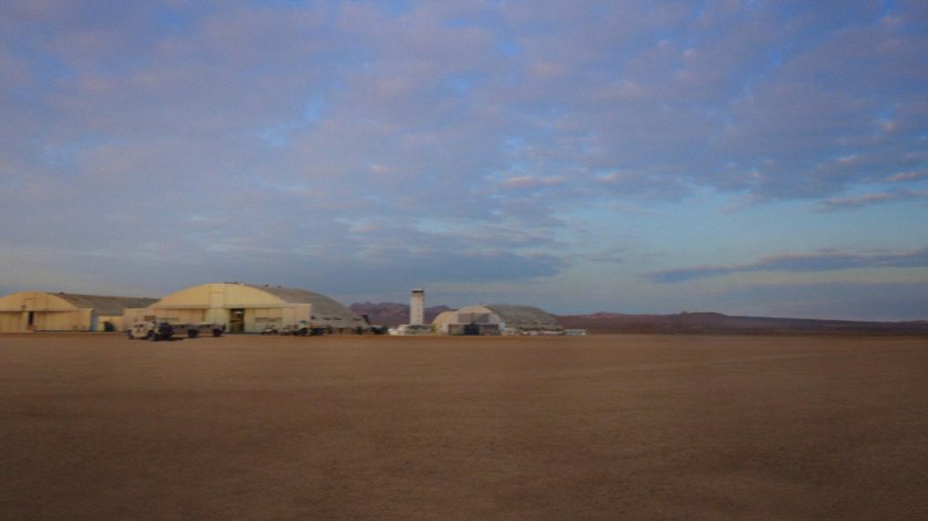 The Slingshot: A desert airfield.