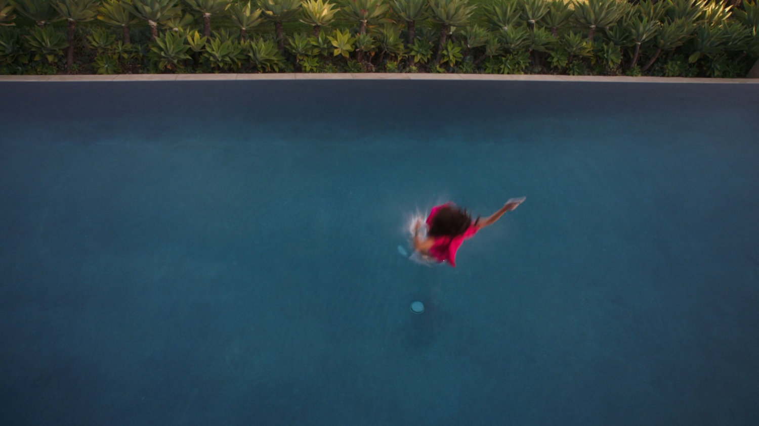 Skye jumps into Ian Quinn's pool.