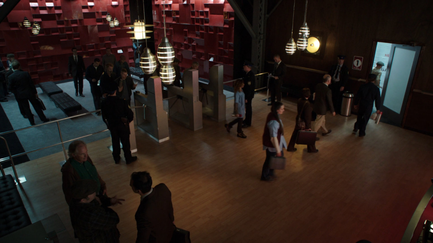 Interior security checkpoint of Todorov Building.