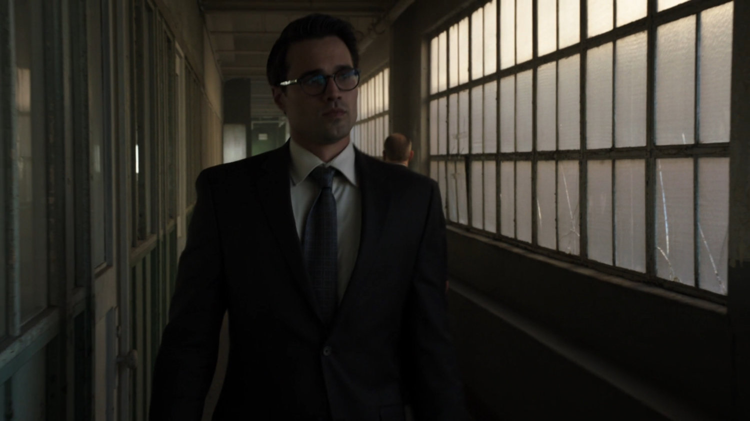 Ward walking in a of Todorov Building hallway.