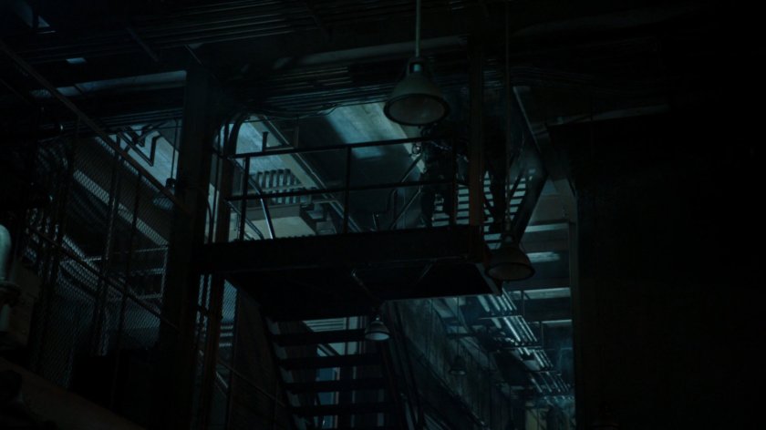 Interior stairs in a Georgian power plant.