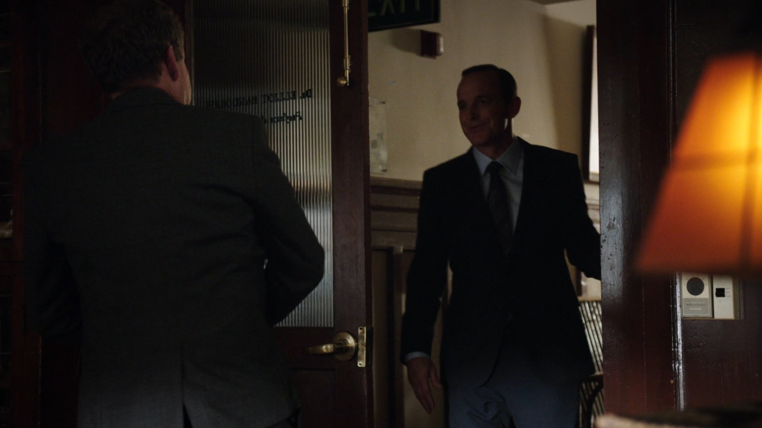 Coulson at Professor Randolph's office door.