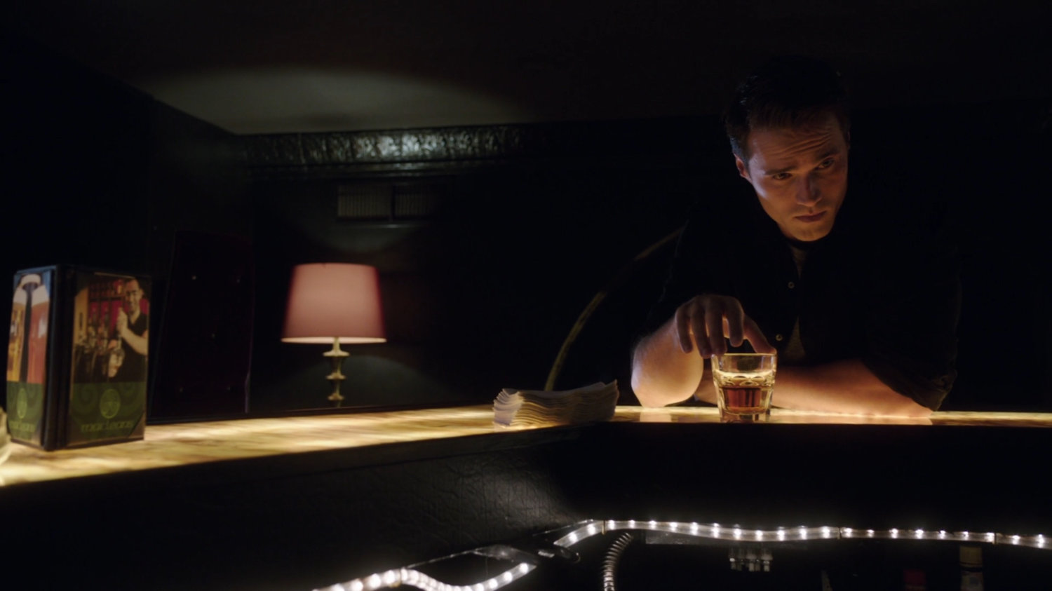 Ward at a bar in Irish Hotel.