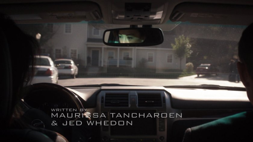 May and Coulson drive up to Hannah's house in a cul-de-sac.