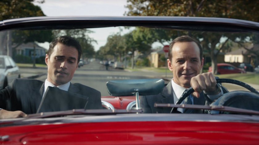 Coulson and Ward driving in car near University of Ohio.