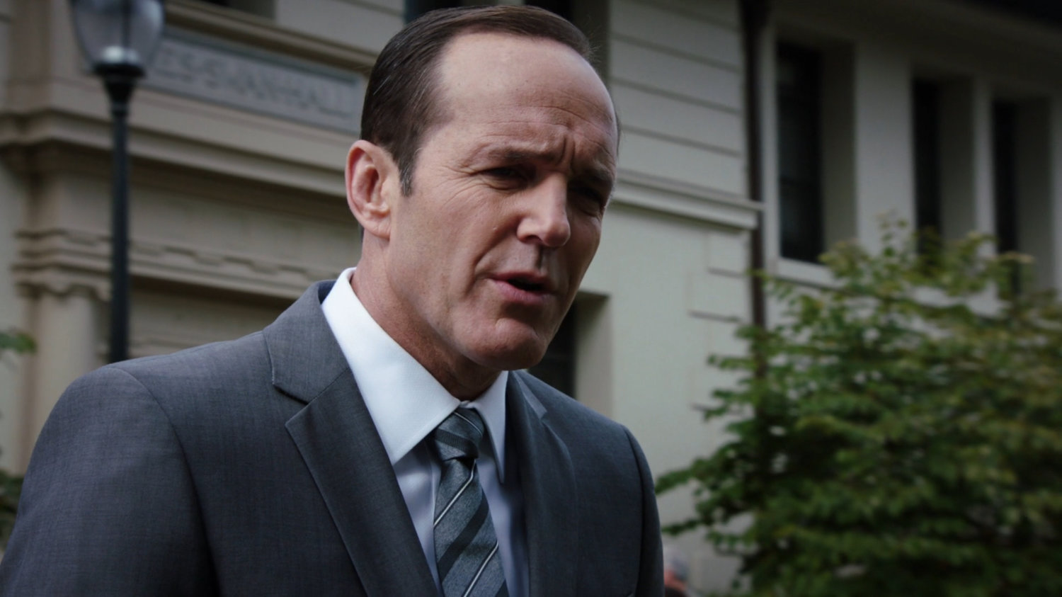 Close-up of Coulson at University of Ohio.