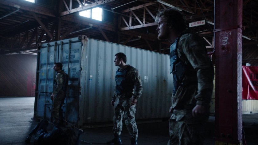 Centipede super-soldiers in Oakland warehouse.