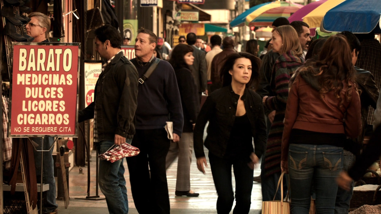May on a crowded Mexico City sidewalk.