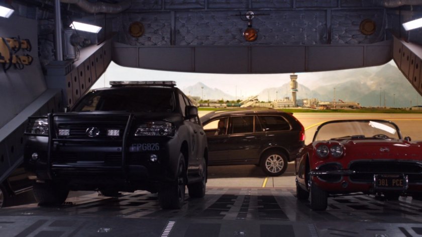 The view from the loading ramp of The Bus showing an Italian airport.