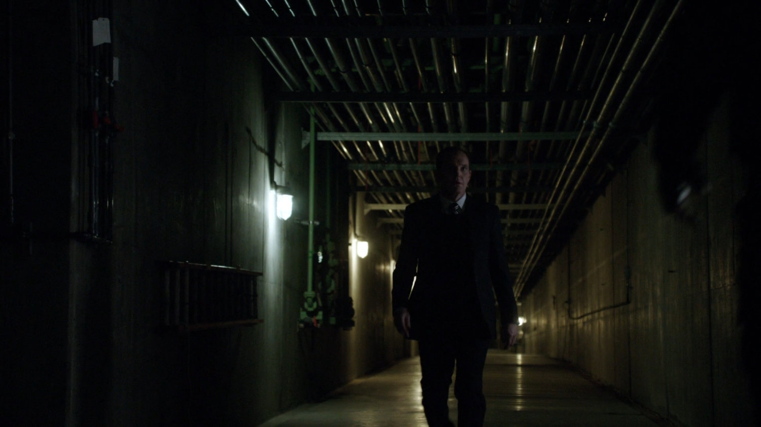 Agent Coulson in the tunnels of the Guest House.