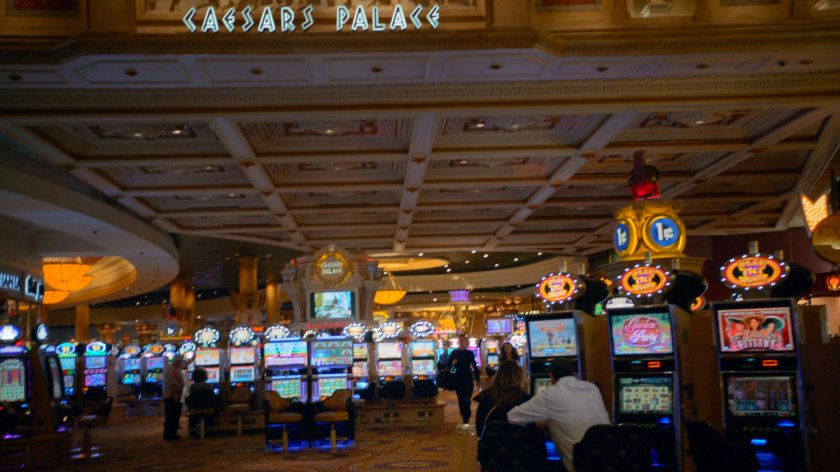 Ward and Lorelei in Caesars Palace in Las Vegas.