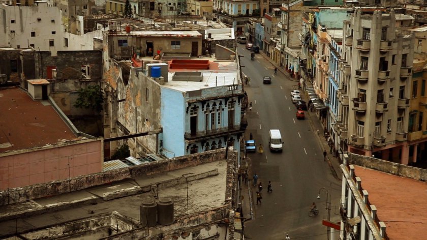 High angle of Havana street.