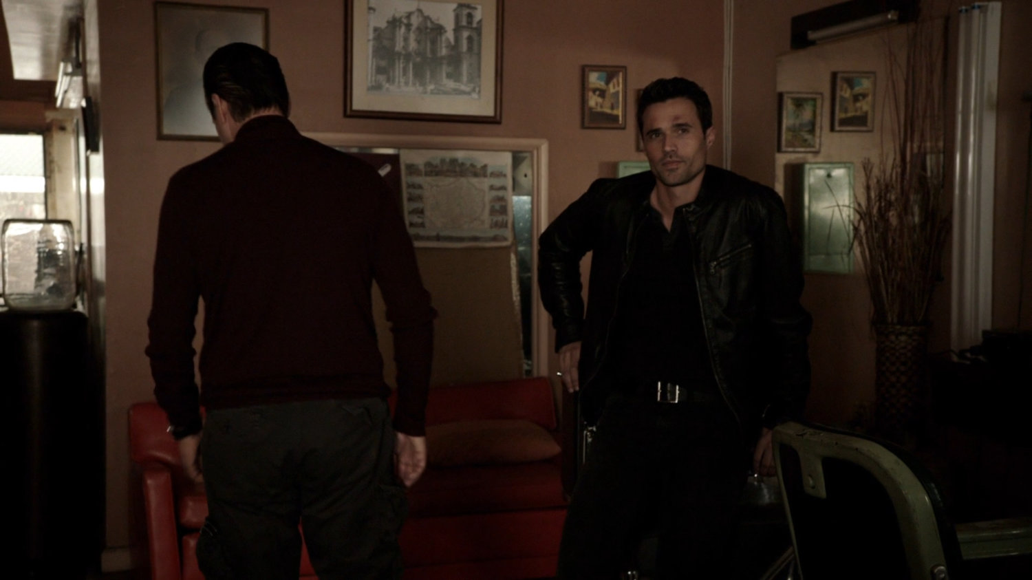 Garrett and Ward in Cuban barber shop.