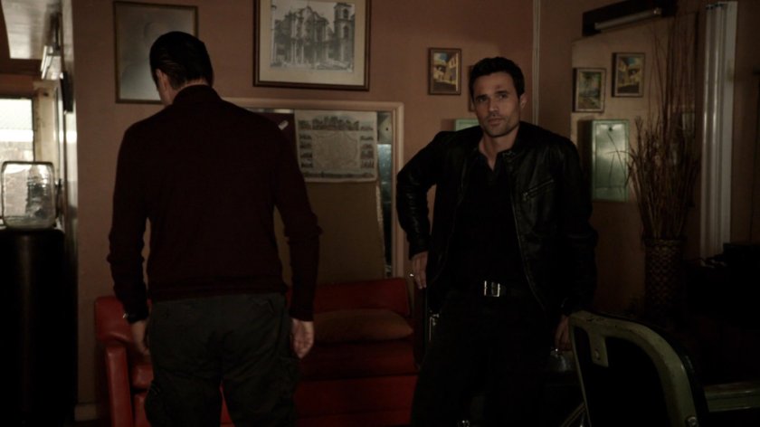 Garrett and Ward in Cuban barber shop.