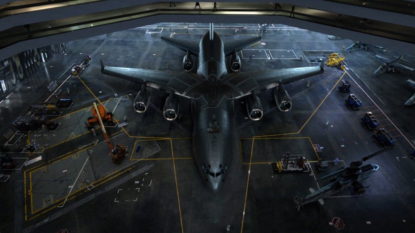 The Bus parked in the Hub hangar.