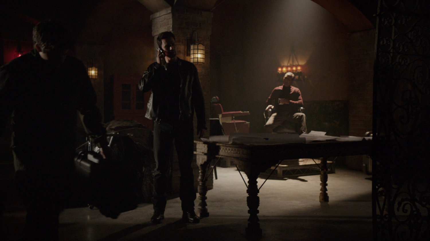Ward and Garrett in an underground hideout in Cuba.