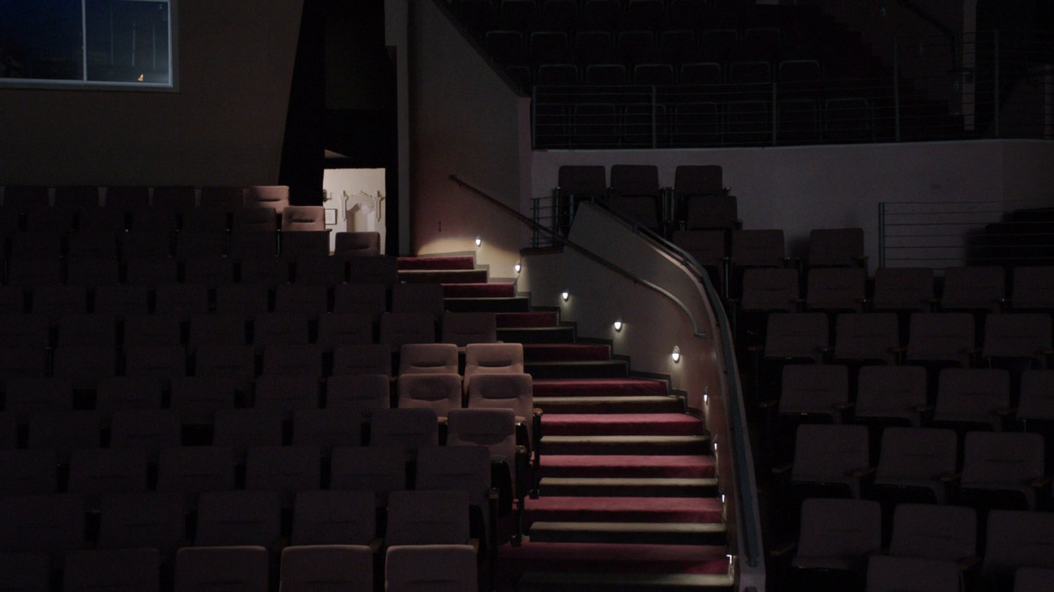 Stairs inside Portland theater.