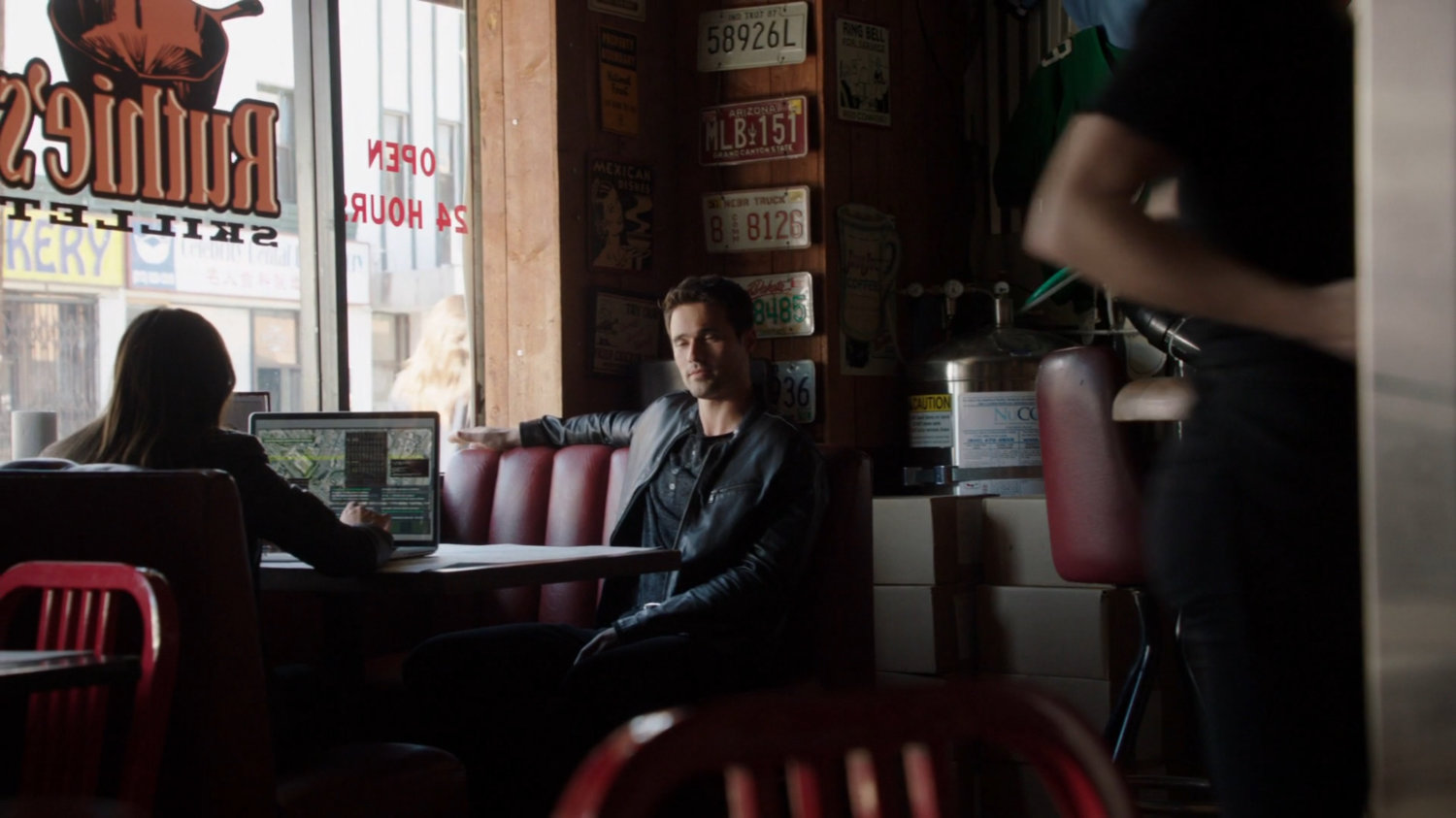 Ward and Skye in Ruthie's Skillet diner.