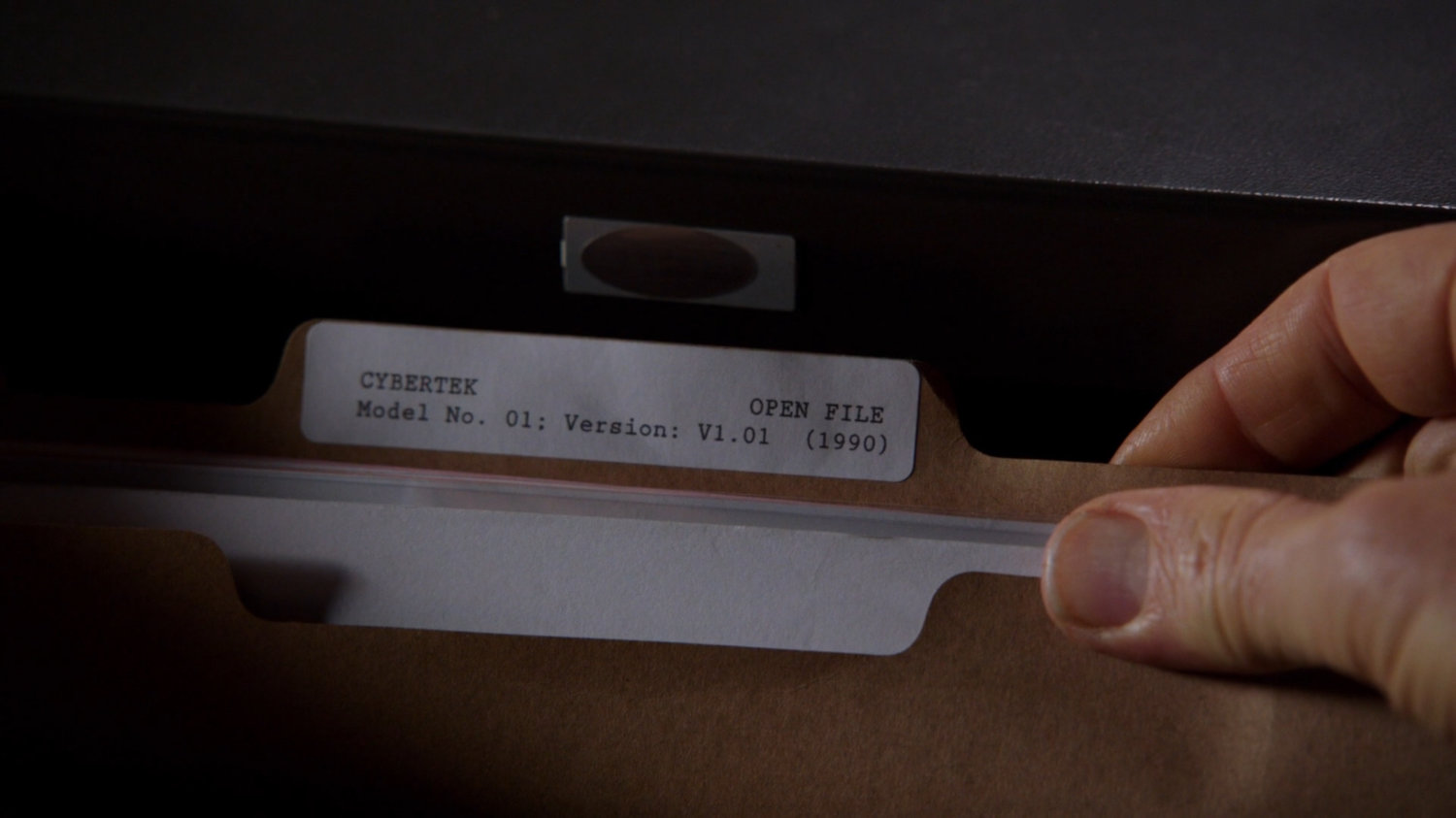 Cybertek file folder close up.