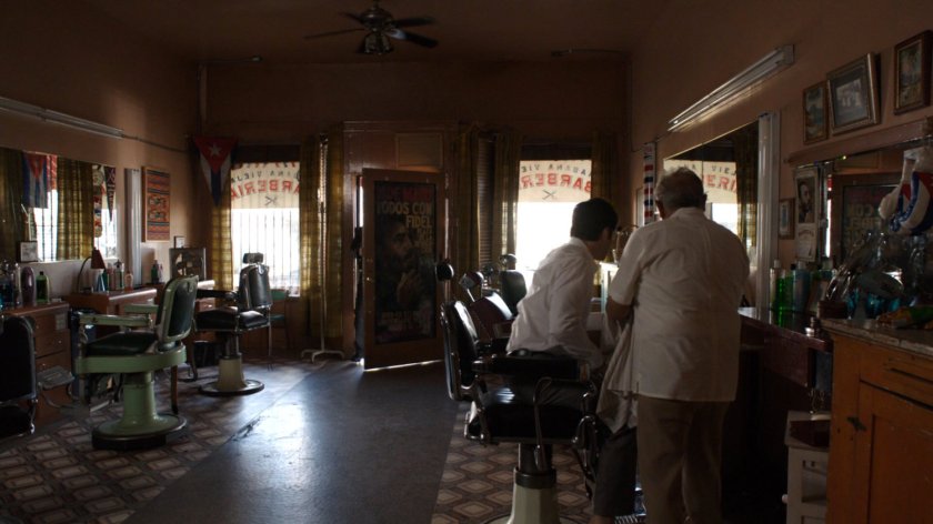 Interior of a Cuban barber shop.