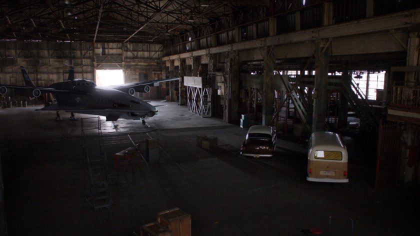 Interior of Cuban warehouse/hangar.