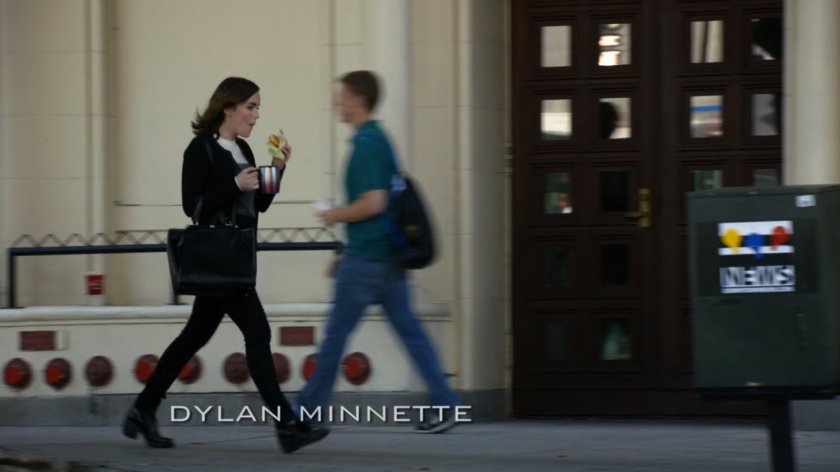 Jemma walks past a building on her way to work.