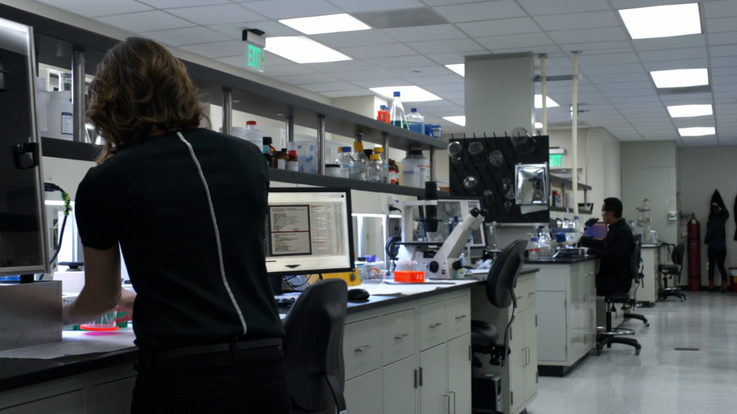 Jemma in her office laboratory.