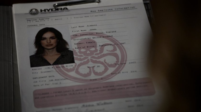 Closeup of Jemma's New Employee Information sheet.