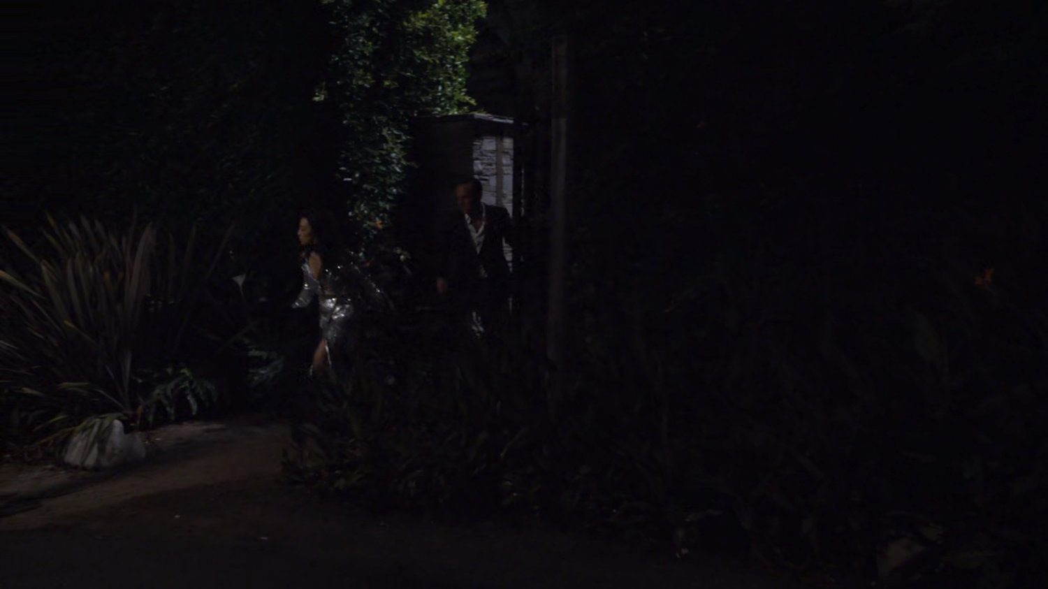 Coulson and May exiting Miami mansion.