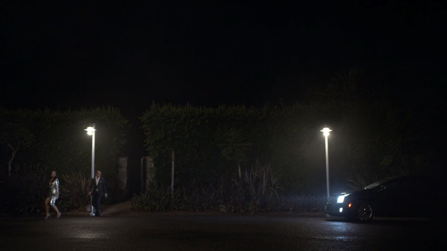 Coulson and May in dark Miami street.