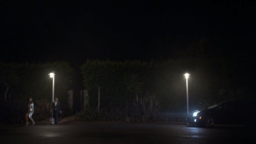 Coulson and May in dark Miami street.