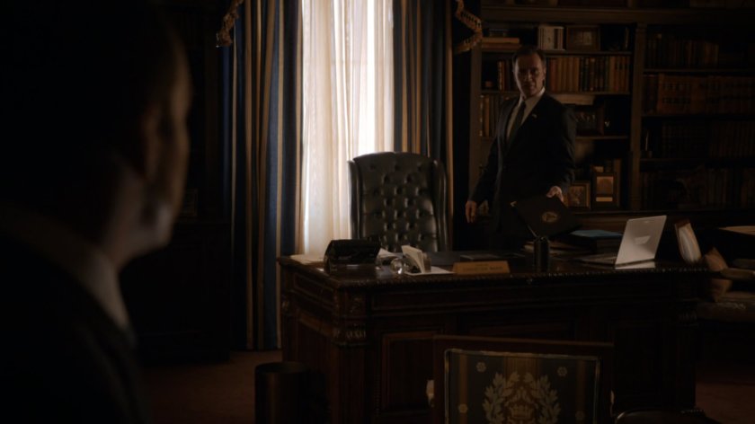 Coulson in Senator Ward's office.