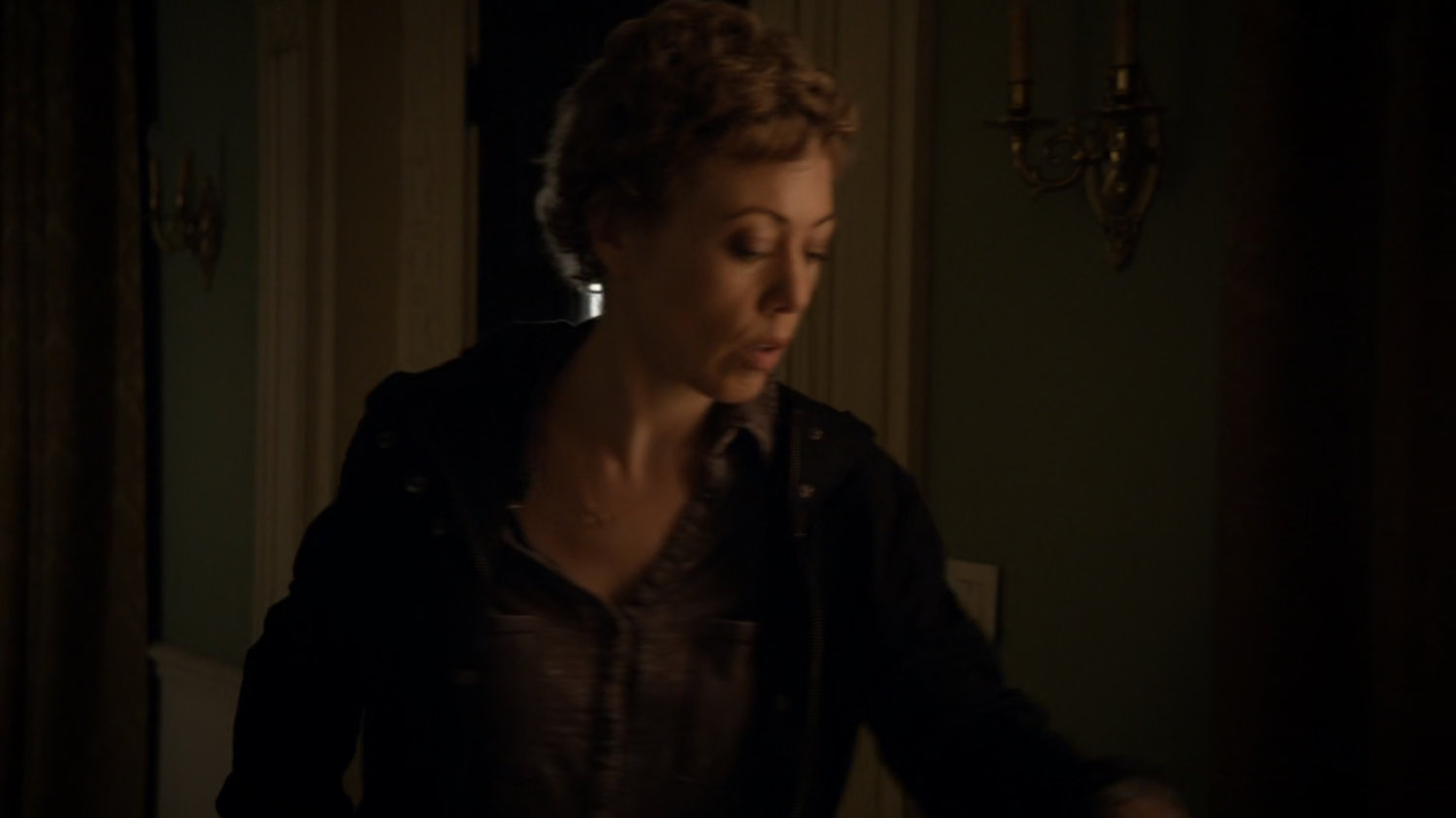 Agent Walters inside stately home.