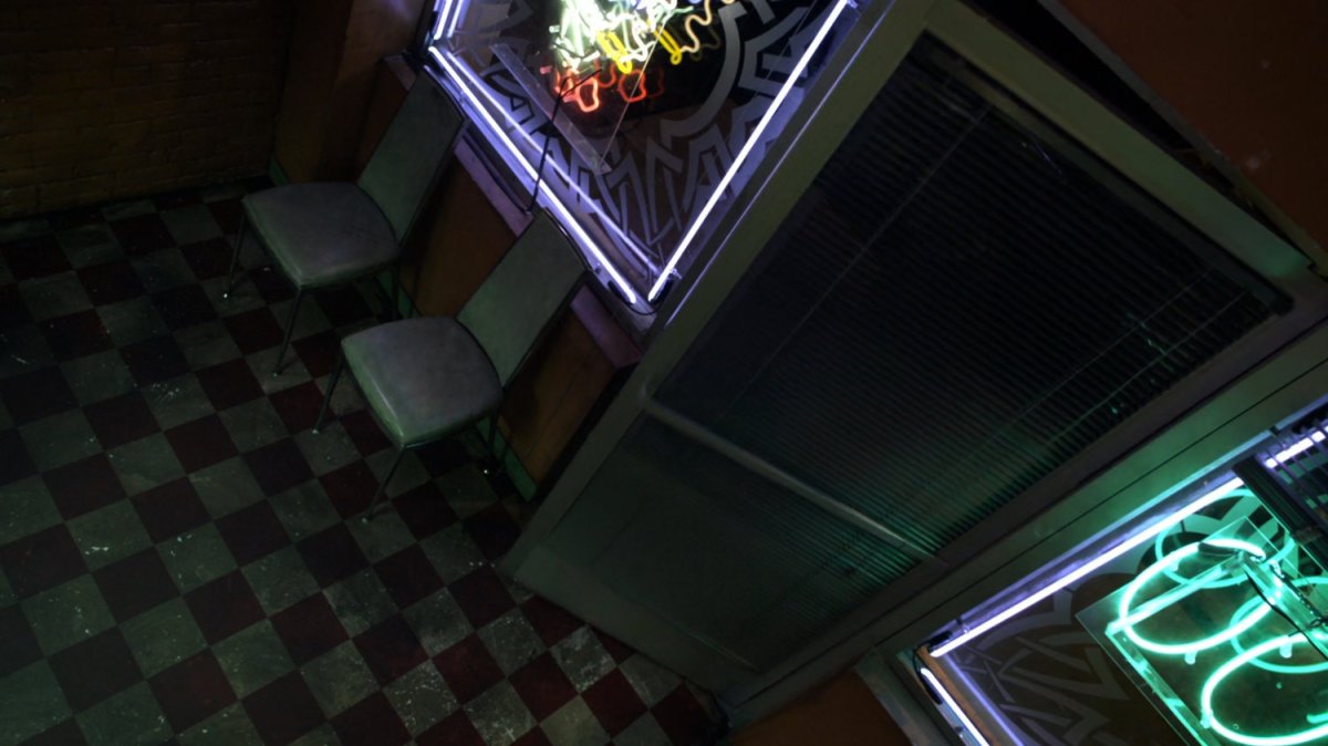 Interior of Tattoo shop.