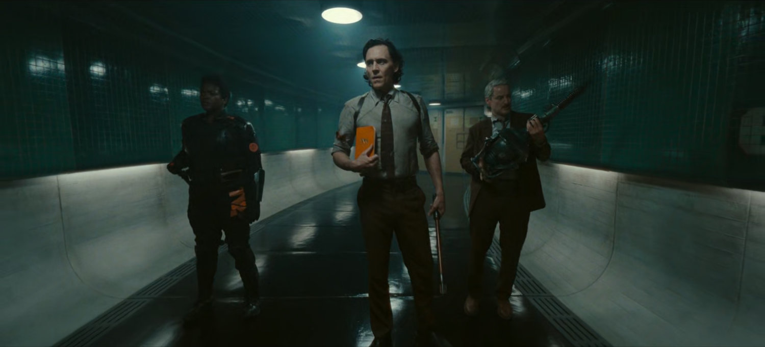 The hallway outside the TVA Temporal Loom.