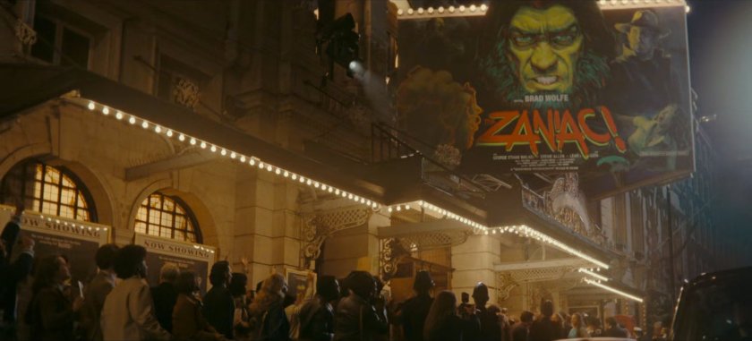 Exterior of Leopold Theater, London with Zaniac poster.