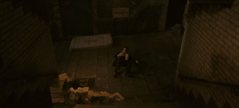 Brad lying on ground in Strand Lane.