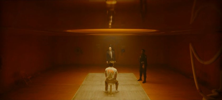 Loki questions Brad inside the Coercive Conversion Center.