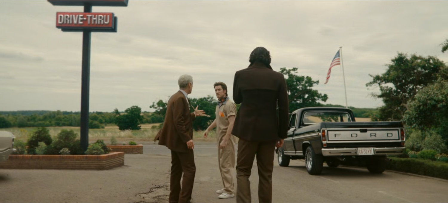 Mobius, Brad, and Loki in McDonald's parking lot.