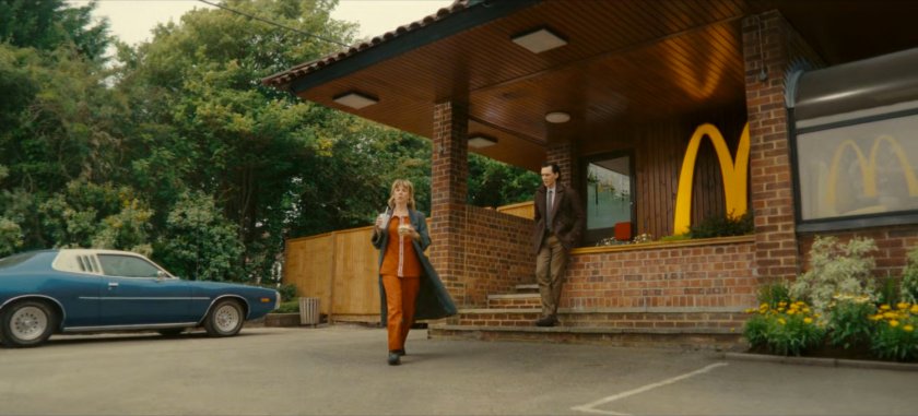 Sylvie and Loki outside 1982 McDonald's.