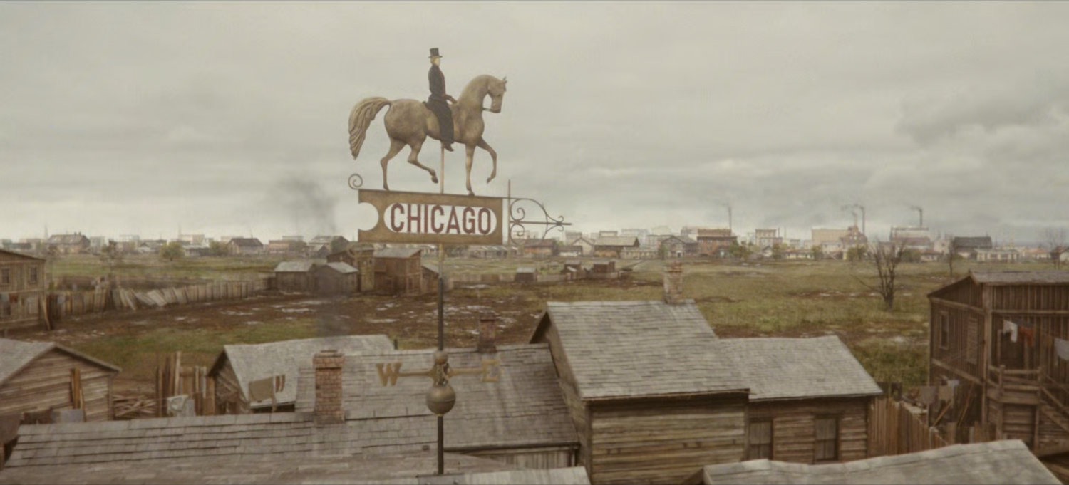 High angle of Chicago 1868.