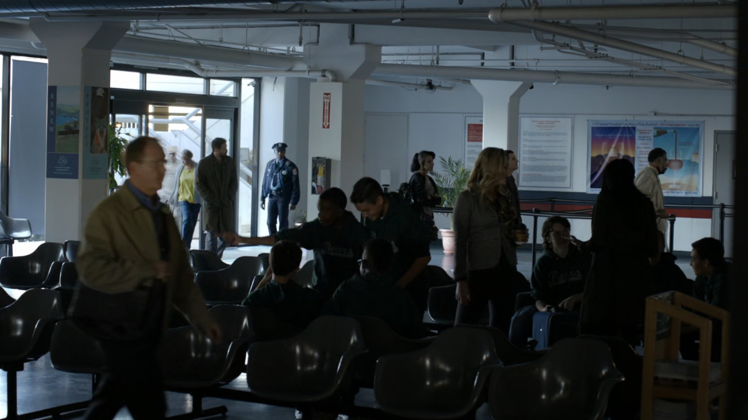 Interior of Philadelphia bus station.
