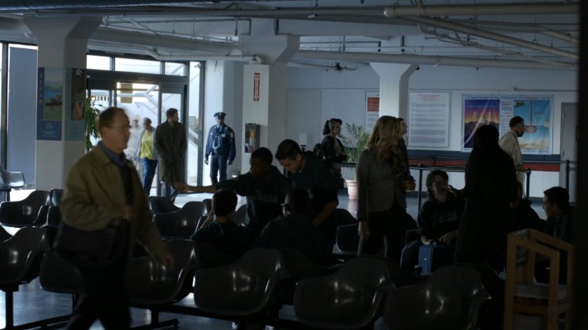 Interior of Philadelphia bus station.