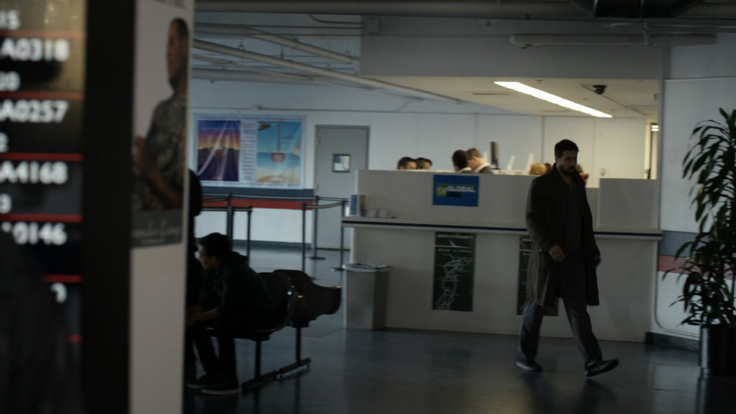 Grant Ward in Philadelphia bus station.