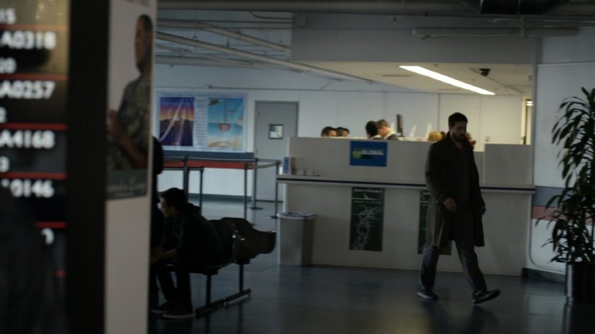 Grant Ward in Philadelphia bus station.